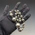 Vintage sterling silver large bead necklace 111g